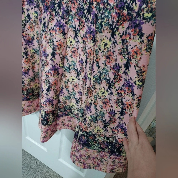 Gabby Skye Pink Floral Sleeveless Scuba Dress in Size 22W (WIDE) - Picture 8 of 12